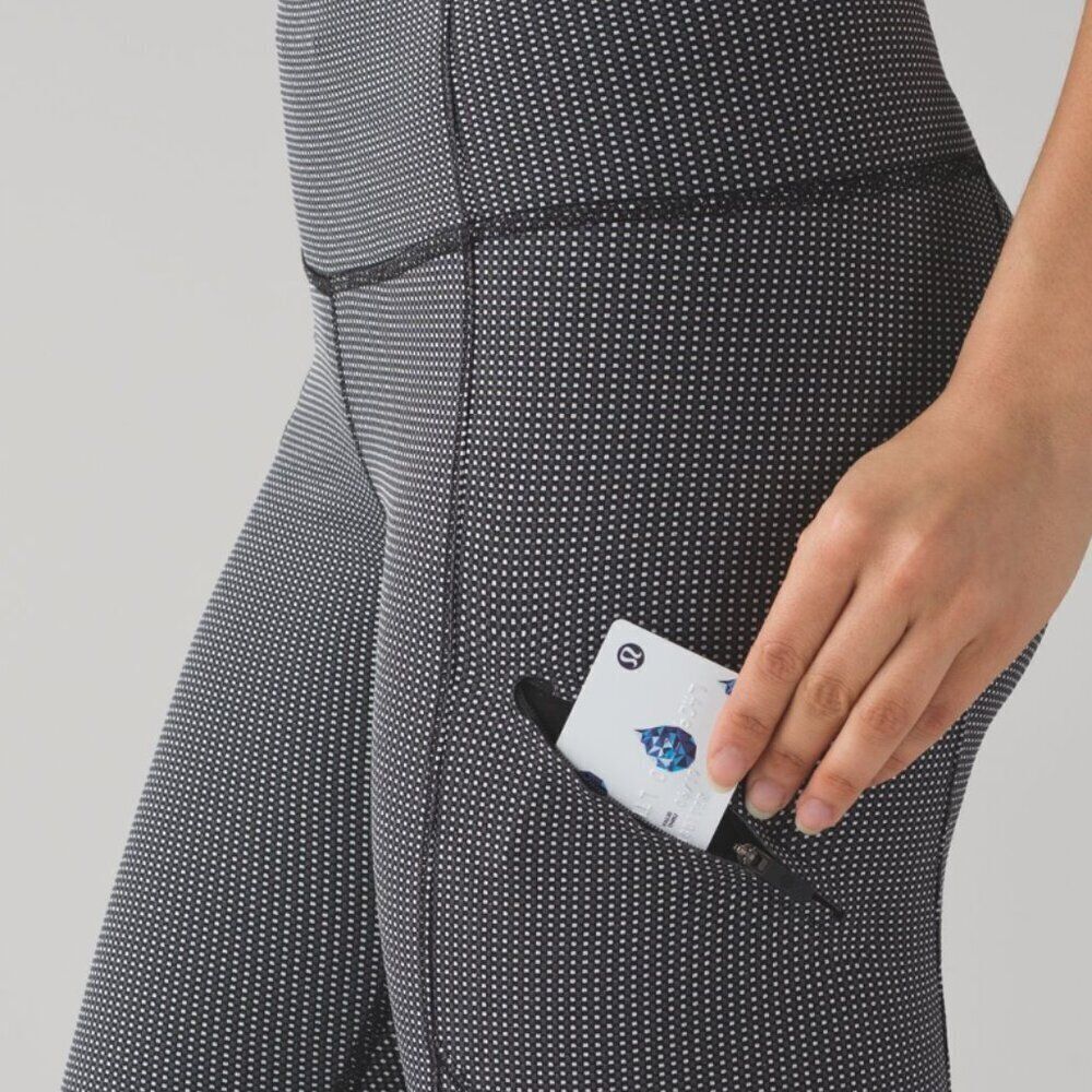 Lululemon Crusher Tight Size 6 Power Luxtreme Tiny Geo Black White W5AGIS $118 - Picture 4 of 10